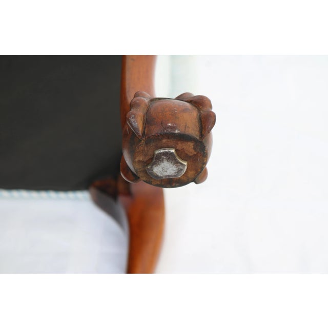 Mid 20th Century Chippendale Style Mahogany Ball and Claw Foot Window/Foot of Bed Seat For Sale - Image 12 of 13