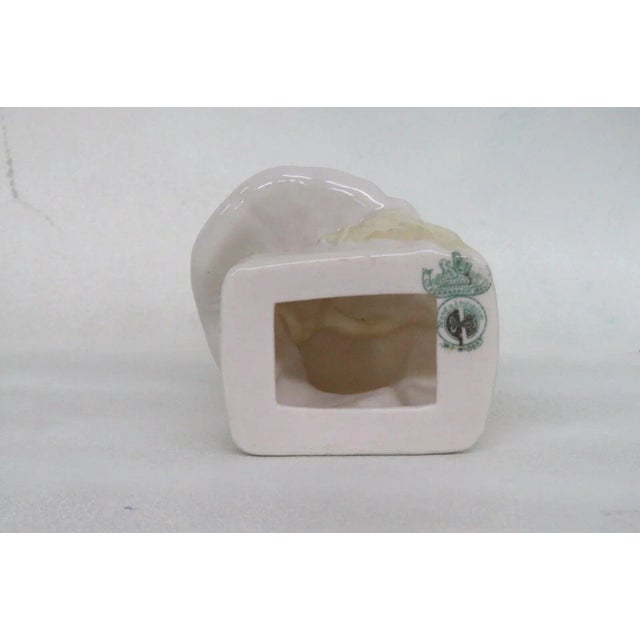 Ceramic Belleek Ireland Porcelain Ivory Yellow Luster Leprechaun Figurine For Sale - Image 7 of 10