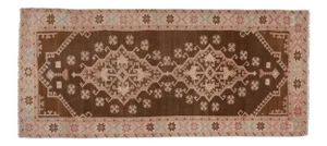 Vintage Turkish Oushak Hand-Knotted Runner 4'5'' X 9'8''