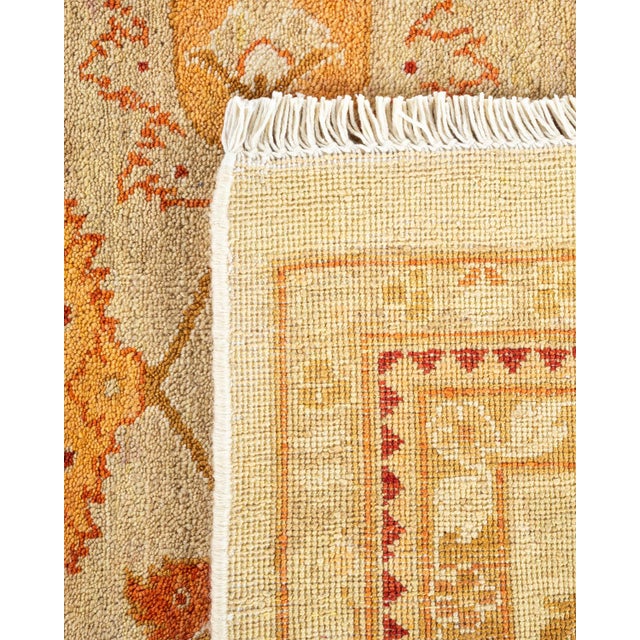 2000 - 2009 Eclectic Hand Knotted Area Rug, Ivory - 9' 1" x 12' 1" For Sale - Image 5 of 9