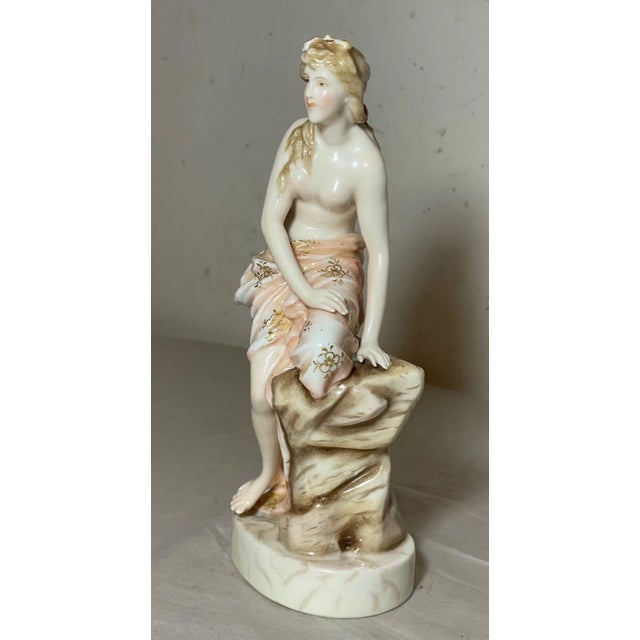 19th Century Antique Handmade Von Schierholz German Porcelain Lady Woman Figurine Statue For Sale - Image 5 of 12