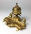 Beautiful mid-19th century gilt bronze French inkwell. Measures: 6 1/2' wide by 4" deep by 4 3/4" tall.