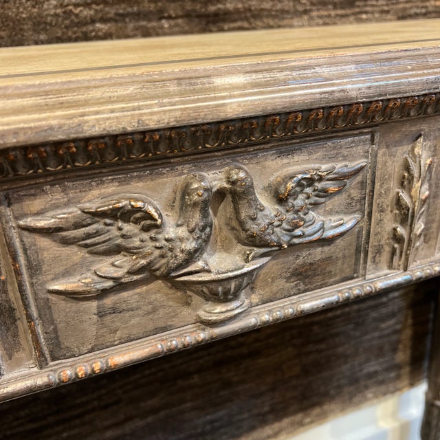 Wood 1990s Italian Hand Carved Wooden Console For Sale - Image 7 of 13