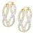 10K Yellow and White Gold 1/4 cttw Diamond Double Infinity Hoop Earrings (I-J Clarity, I1-I2 Color) For Sale - Image 4 of 6