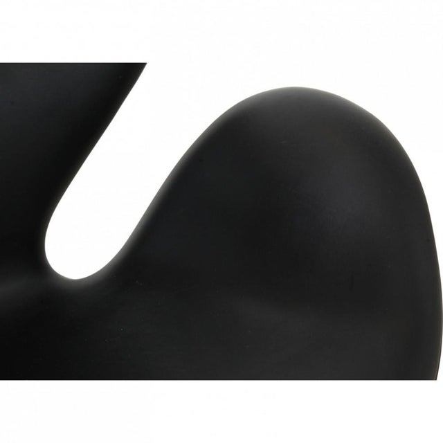 Vintage Swan Chair in Black Leather by Arne Jacobsen, 1960s For Sale - Image 16 of 18