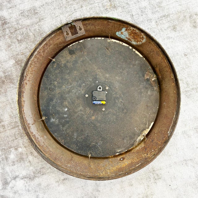 Black Large Industrial Factory Clock, 1930s For Sale - Image 8 of 9