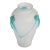 Archimede Seguso Style Scavo Corroso Art Glass Vase Frosted & Aqua Murano Glass For Sale