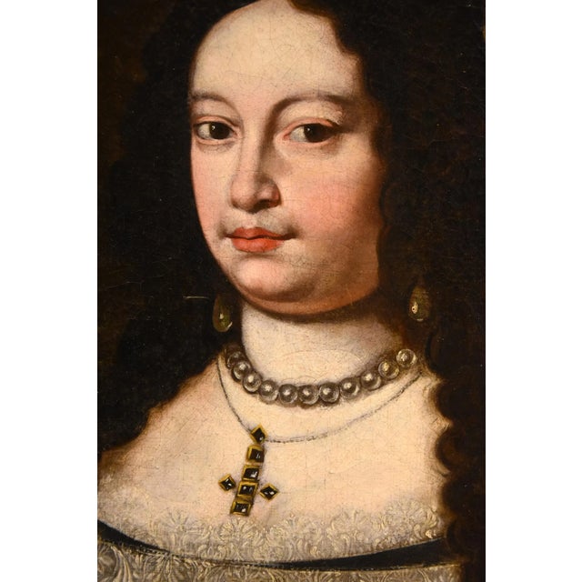 17th Century Jan Van Gelder, Portrait of Duchess Vittoria Farnese d'Este, 1670, Oil on Canvas, Framed For Sale - Image 5 of 15