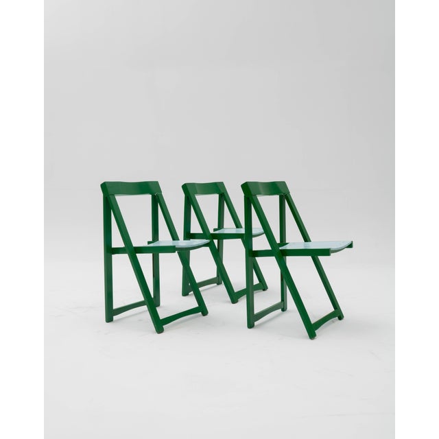Trieste Folding Chairs by Aldo Jacober, 1970s, Set of 3 For Sale - Image 6 of 6
