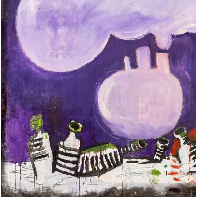 Contemporary Domenick Capobianco Green Bottles Oil on Canvas For Sale - Image 3 of 7