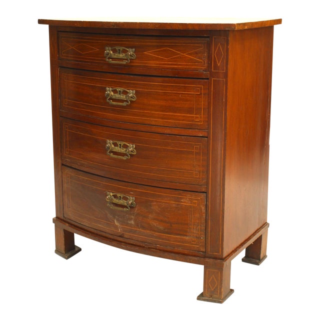 English Sheraton Mahogany Small Chest Chairish
