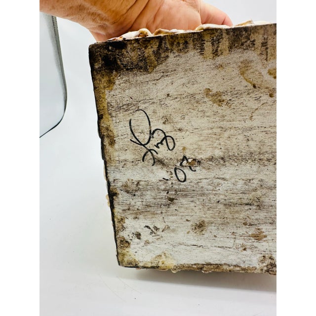 Almond Vintage Coastal Shell Birdhouse For Sale - Image 8 of 8