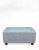 Cornflower Blue Vintage Century Furniture Custom Painted Light Blue, Tan Rectangular Coastal Regency Wicker Coffee Table With Glass Top For Sale - Image 8 of 13