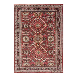Mid 20th Century Semi Antique Persian Mahal Rug With Medallion Design in Jewel Tones