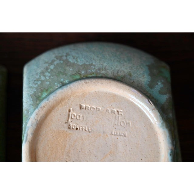 Vintage Art Nouveau Glazed Ceramic Dishes by Jean Garillon, 1930s, Set of 2 For Sale - Image 9 of 10