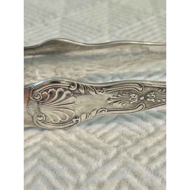 1900 - 1909 1900 Reed and Barton “Kings” Silver Plate Talon Ice Tongs For Sale - Image 5 of 9
