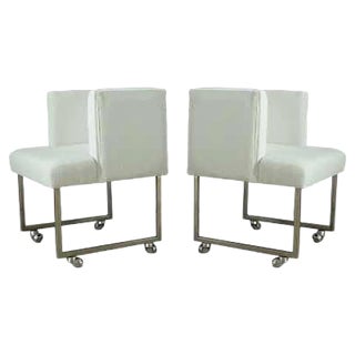 White Armchairs, 1960s, Set of 4 For Sale