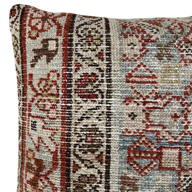 Crafted from an authentic vintage Turkish rug, this one-of-a-kind pillow brings history, texture, and character to any...