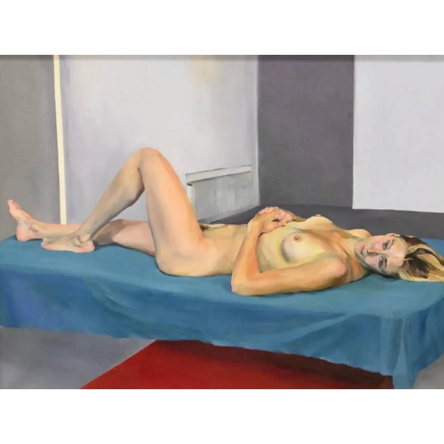 A lovely oil on line titled “Claire” by Natalie Frank. It was painted in Slade London in the Summer of 1999. It has a nice...