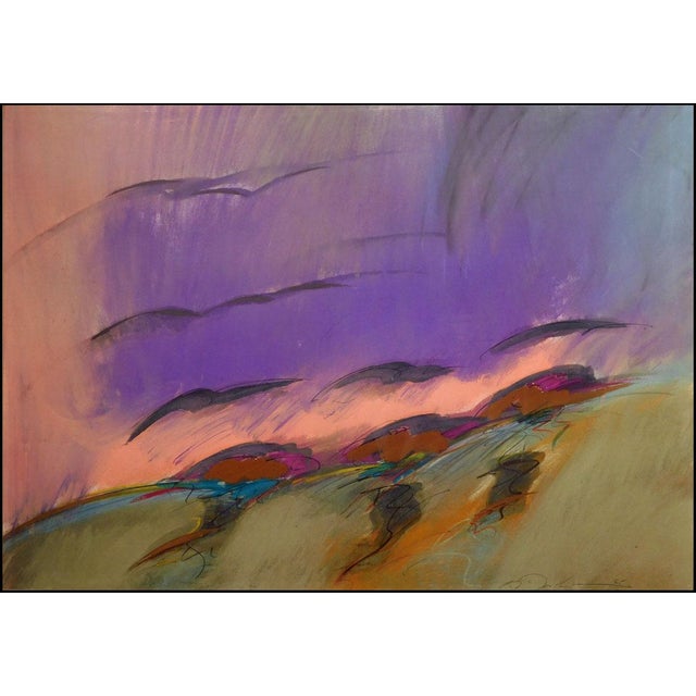 1990s 1990s Mark Dickson Untitled Mix Media, Pastel and Watercolor Abstract Hand Signed Art For Sale - Image 5 of 5