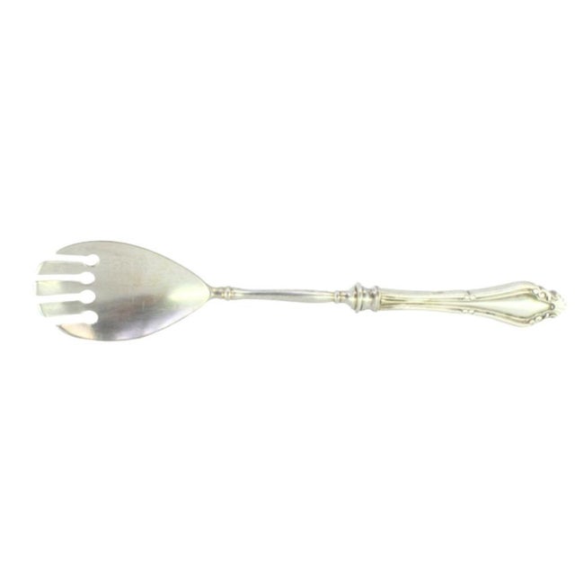 Silver Spaghetti Spoon with Stylized Handle and Shells Embossed Ladle For Sale - Image 6 of 6