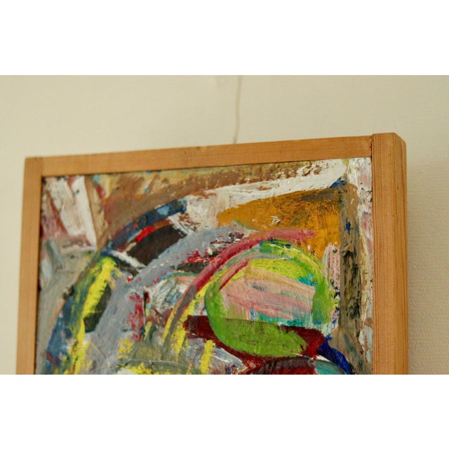Mid-Century Modern Erik Ewald, Abstract Composition, 1960s, Oil on Panel, Framed For Sale - Image 3 of 10