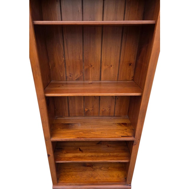 Ethan Allen Country Craftsman Bookshelf Cabinet Shelf Display Knotty Pine Hutch For Sale In Philadelphia - Image 6 of 12