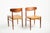 Mid-Century Modern 1960s A Pair of Danish Teak Dining Chairs in Distress Leather For Sale - Image 3 of 7