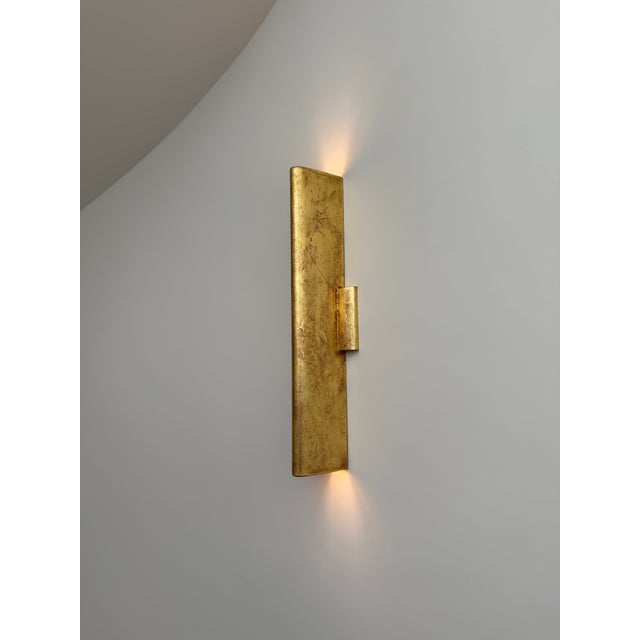 Kelly Wearstler Lotura 21" Sconce in Museum Gild finish Quantity: 1 21"H x 4.5"W x 4" extension Backplate: 4.5" Square...