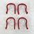 Red Taka Coat Hooks by Cesare Rota Nodari for Acerbis, 1960s, Set of 4 For Sale - Image 4 of 6