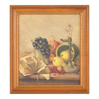 Vintage Henk Bos Still Life Wood Framed Print For Sale