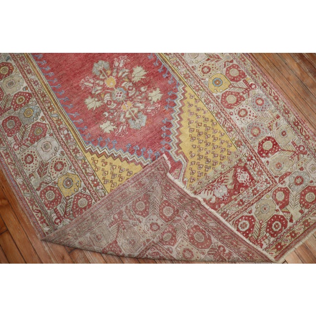 Early 20th Century Gorgeous Floral Turkish Melas Antique Runner For Sale - Image 5 of 6