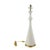 An elegant glazed ceramic table lamp by Hwang Bishop, handcrafted in glossy white with a gilt base. The lamp’s slender...