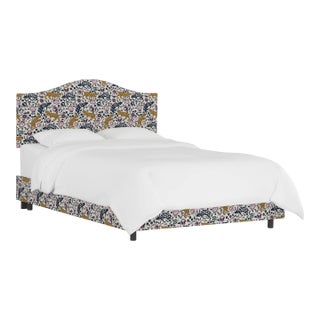 Kenmore Bed in Mustard Plum Leopard, Twin For Sale