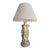 1990s Pacific Coast Lighting Neoclassical Cherub Table Lamp With Fringed Shade For Sale