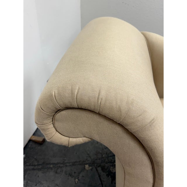 Late 20th Century Baker Furniture Company Classic Roll-Arm Chaise Lounge For Sale - Image 5 of 12