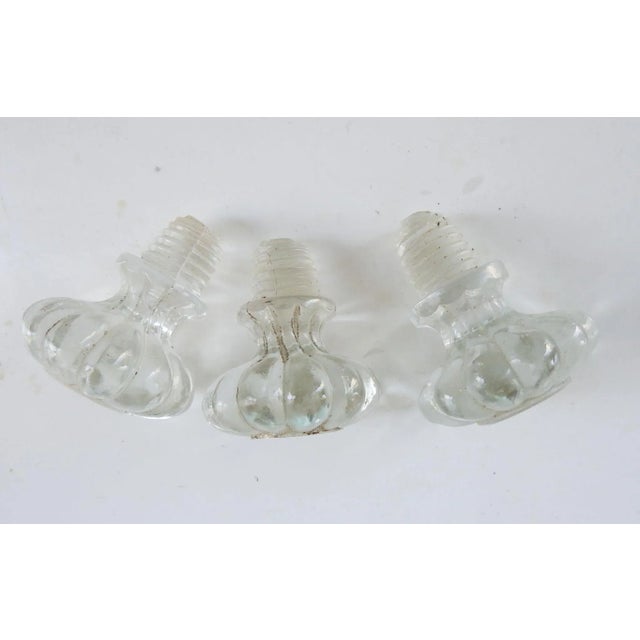 Mid 19th Century Large Antique Glass Chest Drawer Knobs - Set of 3 For Sale - Image 5 of 6