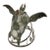 Early 21st Century Modern Industrial Metal Sea Turtle Sculpture on Display Base, Coastal, 29"w For Sale