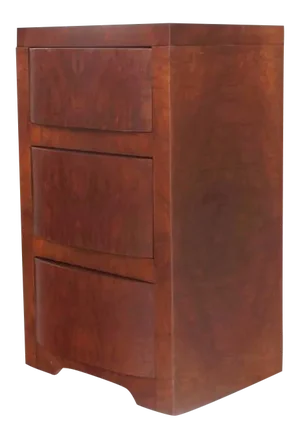 Vintage Mid Century Three-Drawer Art Deco End Table