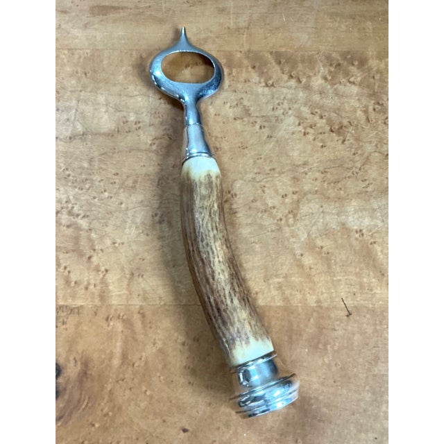 Vintage Horn and Sterling Silver Bottle Opener For Sale - Image 10 of 12
