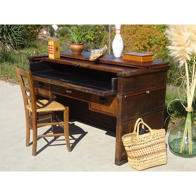 French Glove Makers Table in Oak For Sale - Image 11 of 18