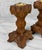 Wood Vintage Brutalist Tiki Carved Wood Candlestick Holders - A Pair For Sale - Image 7 of 8