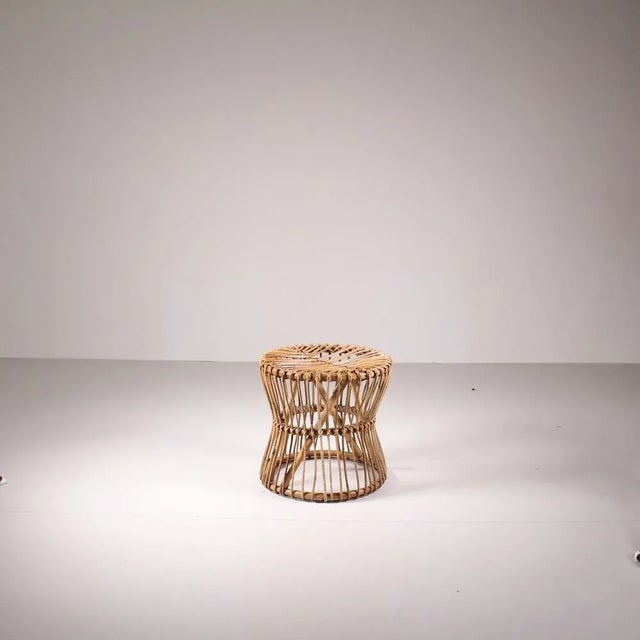 Modern Rattan Pouf by Franco Albini For Sale - Image 3 of 7