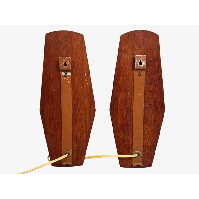 Danish Modern, Teak, Brass, Opaline Glass, Wall Lights, Denmark, 1960s For Sale - Image 10 of 10