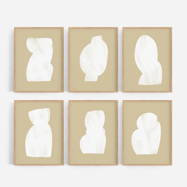 Contemporary Abstract Figure Giclee Prints - Set of 6 For Sale - Image 3 of 4