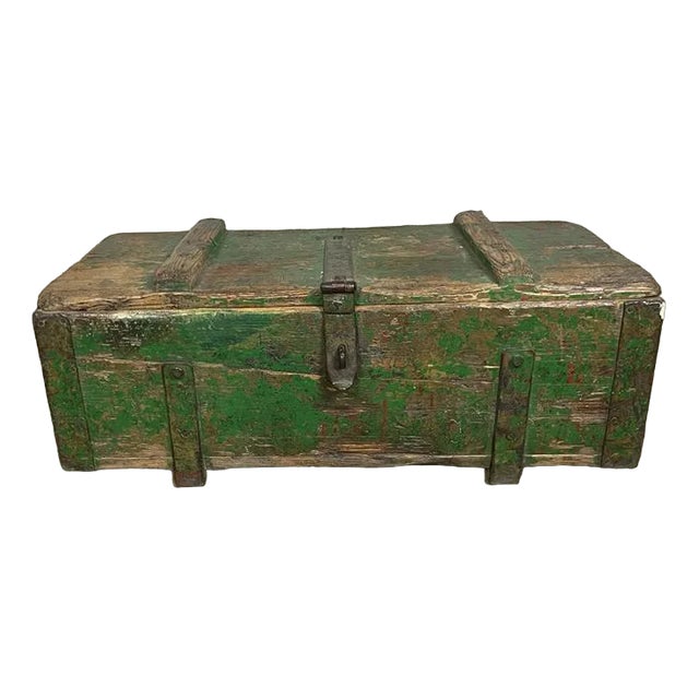 Vintage Industrial Spruce Trunk For Sale