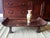 19th C. Chinese Elm Kang Table With Everted Ends, Low Wabi Sabi Riser For Sale - Image 4 of 9