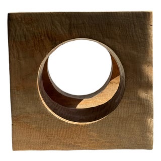 Coffee Table in Natural Monoxylous Mango Wood, 1980s For Sale