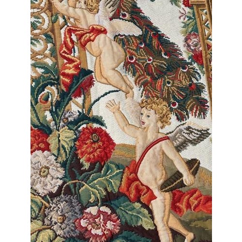 Vintage French Aubusson Style Jacquard Tapestry, 2000s For Sale - Image 6 of 18