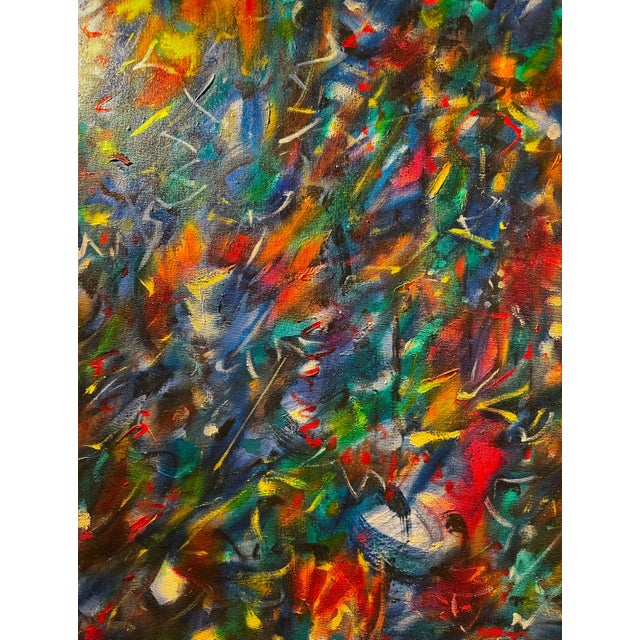 Jon Atac, Expression 1, 1989, Large Oil on Canvas For Sale - Image 3 of 10